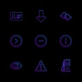 multimedia , sound , buttons , eps icons set vector