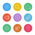 multimedia , sound , buttons , eps icons set vector