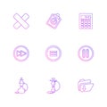multimedia , sound , buttons , eps icons set vector