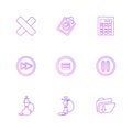 multimedia , sound , buttons , eps icons set vector Royalty Free Stock Photo
