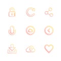 multimedia , sound , buttons , eps icons set vector