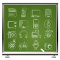 Multimedia and technology icons Royalty Free Stock Photo