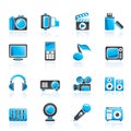 Multimedia and technology icons Royalty Free Stock Photo