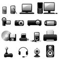 Multimedia Vector Icons black