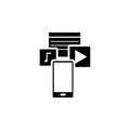 multimedia in your phone icon. Element of concentration icon for mobile concept and web apps. Detailed multimedia in your phone Royalty Free Stock Photo