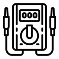 Multimeter icon, outline style