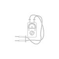 multimeter icon. Simple element illustration. multimeter symbol design template. Can be used for web and mobile