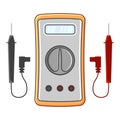Multimeter icon. Vector illustration on white background. Royalty Free Stock Photo