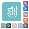 Multimeter rounded square flat icons