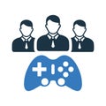 Multiplayer, game, players icon. Simple editable vector design isolated on a white background