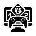 multiplayer games game development glyph icon vector illustration