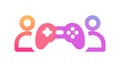 Multiplayer Gaming Session Icon Vector in Gradient Flat Style, vector design Generative AI Royalty Free Stock Photo