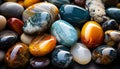 multiple agate polished stones background Royalty Free Stock Photo