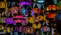 Multiple Arabic lamps at a shop in turkey Royalty Free Stock Photo