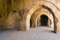 Multiple arches and columns in the caravansary on the Silk Road, Turkey Royalty Free Stock Photo