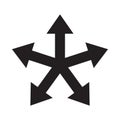 Multiple arrow direction vector icon