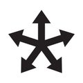 Multiple arrow direction vector icon