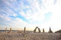 Multiple balancing rocks Royalty Free Stock Photo