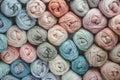 Array of yarn balls in various colors Royalty Free Stock Photo