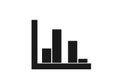 Multiple bar histogram icon. multi-bar chart in simple style