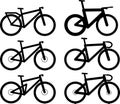 Multiple Bicycles Vector