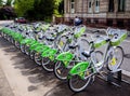 Multiple bikes to rent available from the automatic Velhop service