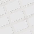 Multiple Blank Business Cards Arranged in a Geometric Pattern Royalty Free Stock Photo