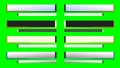 Multiple Blank Lower Thirds 4 on Chroma Key Green Background