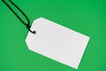 Multiple blank white tag price on green background