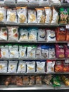 Multiple Brands of Potato Chips for Sale at a Grocery Store