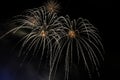 Multiple Bursts of Colorful Fireworks Royalty Free Stock Photo