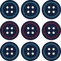 Multiple button shape on white background Royalty Free Stock Photo