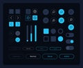 Multiple buttons UI elements kit