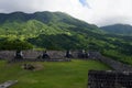 Multiple cannons pointed around Brimstone Hill Fortress, Saint Kitts and Nevis Royalty Free Stock Photo