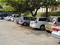 multiple cars parked in parking lot in resort in colombo sri lanka