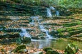 Multiple cascade water falls in the Smoky Mountains Royalty Free Stock Photo