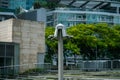 Multiple CCTV security cameras on a post , Singapore Royalty Free Stock Photo