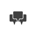 Multiple chat bubbles vector icon