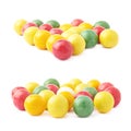 Multiple chewing gum balls isolated Royalty Free Stock Photo