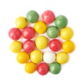 Multiple chewing gum balls isolated Royalty Free Stock Photo