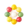 Multiple chewing gum balls isolated Royalty Free Stock Photo