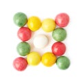 Multiple chewing gum balls isolated Royalty Free Stock Photo