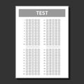 Multiple Choice Blank nswer Sheet. Vector