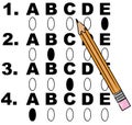 Multiple choice test Royalty Free Stock Photo