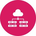 Multiple Cloud Servers icon vector image. Royalty Free Stock Photo