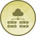 Multiple Cloud Servers icon vector image. Royalty Free Stock Photo