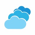 Multiple Cloud Servers icon vector image. Royalty Free Stock Photo