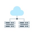 Multiple Cloud Servers icon vector image. Royalty Free Stock Photo
