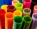 Colored felt tip markers in a bunch Royalty Free Stock Photo