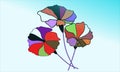 Multiple colored flower vector or art Art & Illustration